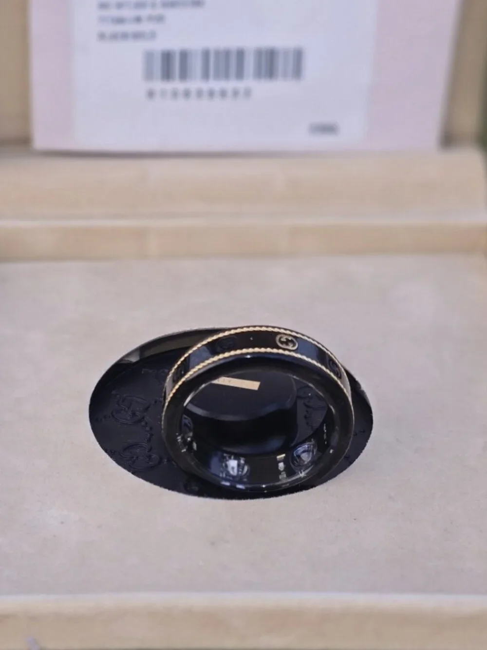 Gucci x Oura Ring Black and Gold Health Tracker Size 12